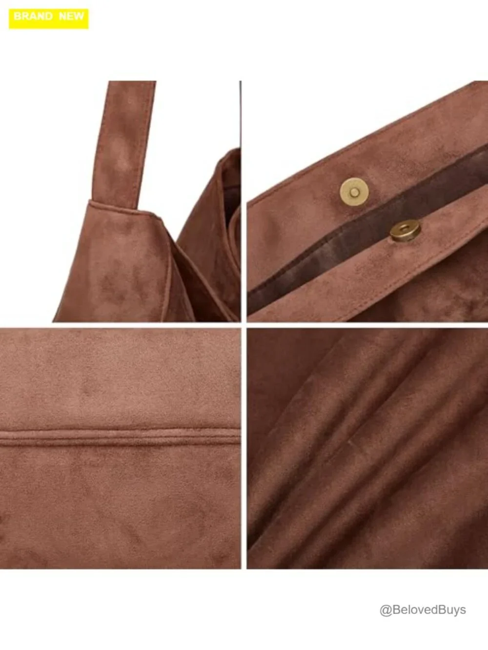 Vintage Hobo Tote Bag PU Leather Shoulder Handbag Travel Carryall